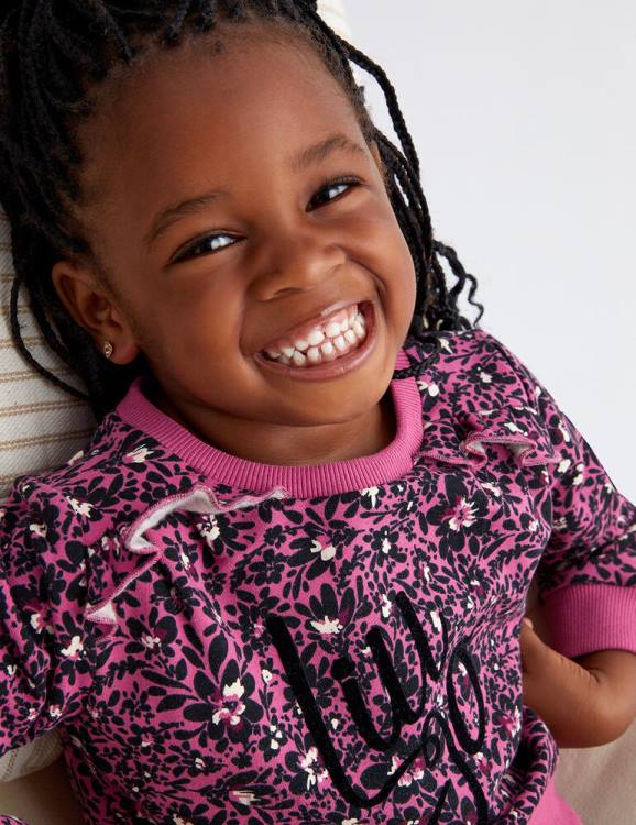 Clothing Liu Jo Floral Sweatshirt With Logo Kids F6063255