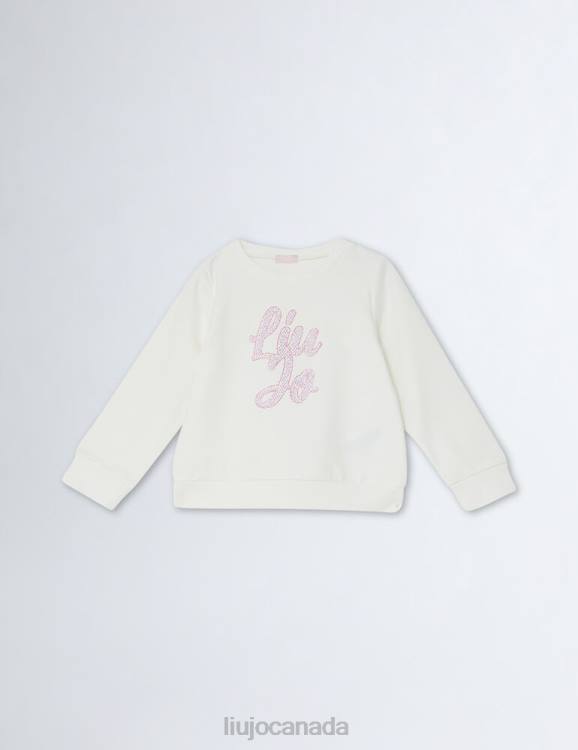 Clothing Liu Jo Sweatshirt With Logo And Gemstones Kids F6063288