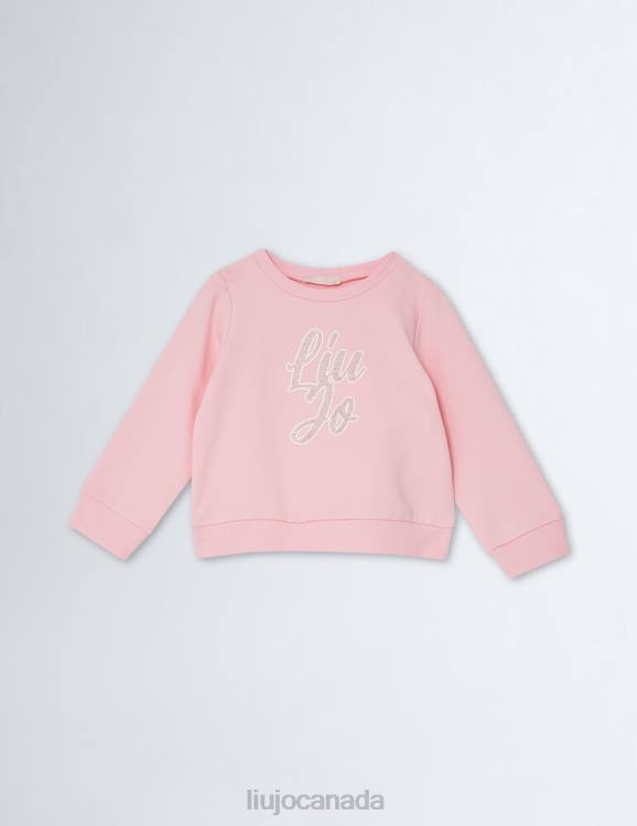 Clothing Liu Jo Sweatshirt With Logo And Gemstones Kids F6063289