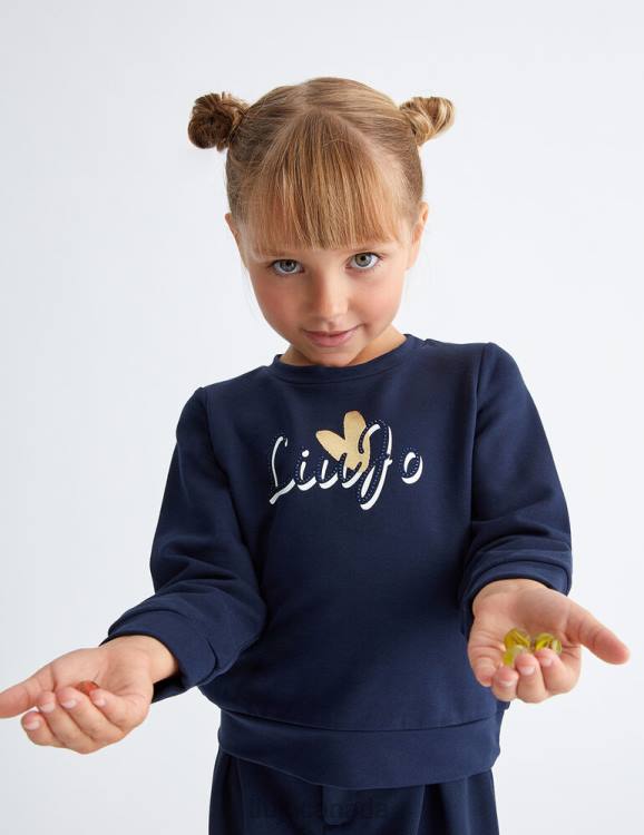 Clothing Liu Jo Sweatshirt With Logo And Gemstones Kids F6063310