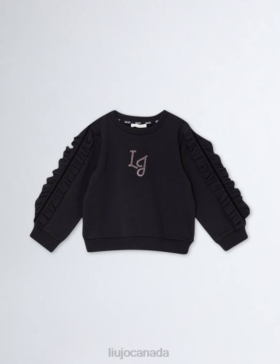 Clothing Liu Jo Sweatshirt With Ruching And Gemstones Kids F6063256