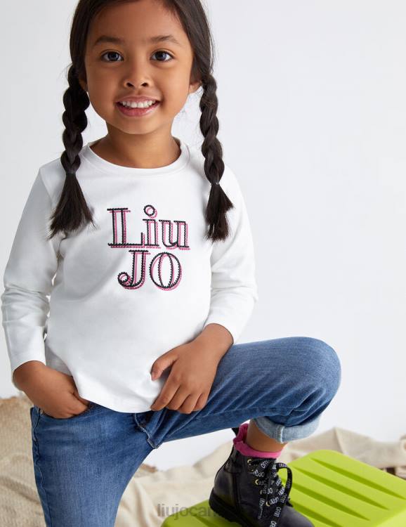 Clothing Liu Jo T-Shirt With Logo And Gemstones Kids F6063295