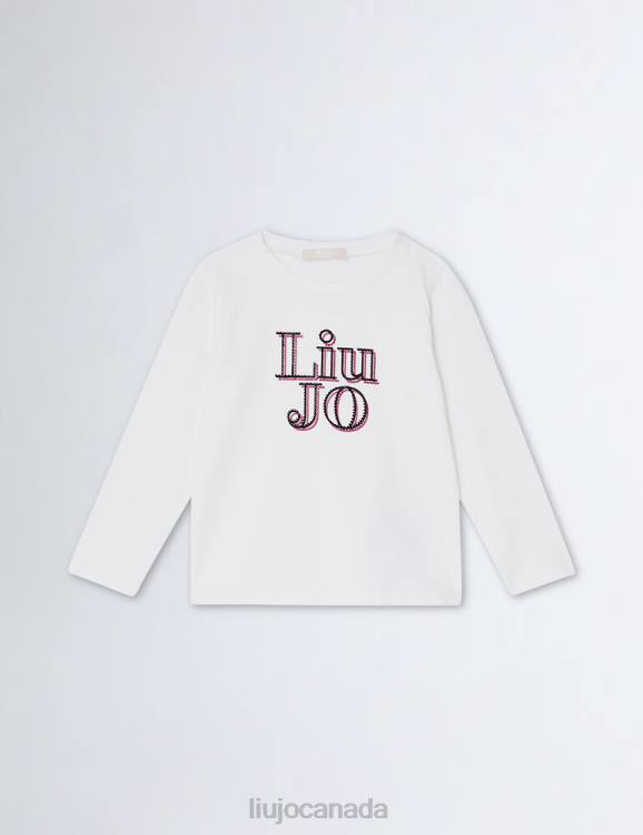 Clothing Liu Jo T-Shirt With Logo And Gemstones Kids F6063295