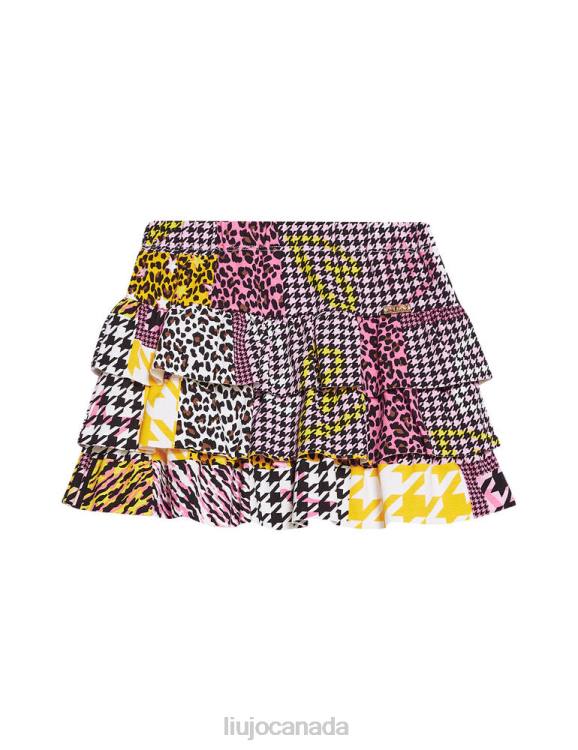 Clothing Liu Jo Flounced Skirt With Patchwork Print Kids F6063448