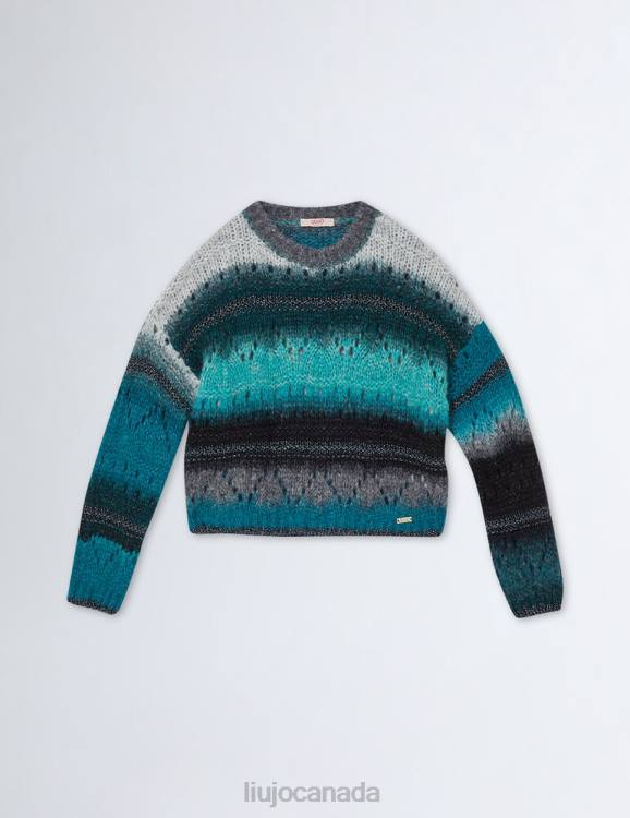 Clothing Liu Jo Striped Jumper In Wool Blend Kids F6063323