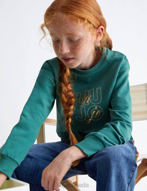 Clothing Liu Jo Sweatshirt With Logo And Gemstones Kids F6063330