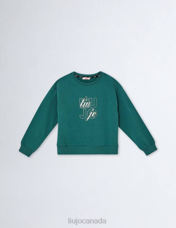Clothing Liu Jo Sweatshirt With Logo And Gemstones Kids F6063330