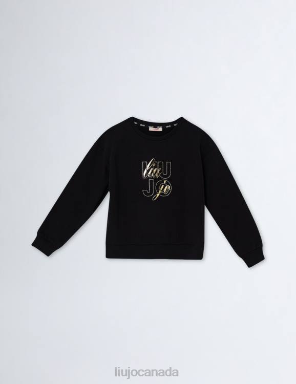 Clothing Liu Jo Sweatshirt With Logo And Gemstones Kids F6063336