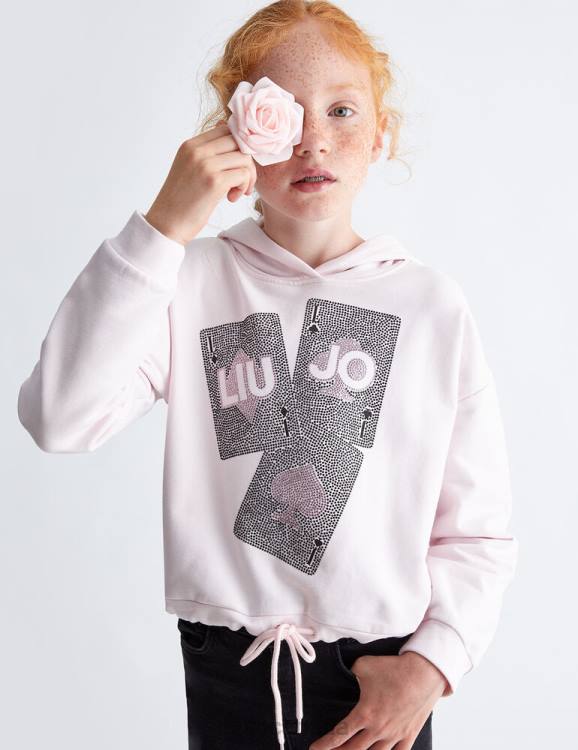 Clothing Liu Jo Sweatshirt With Rhinestones Kids F6063381