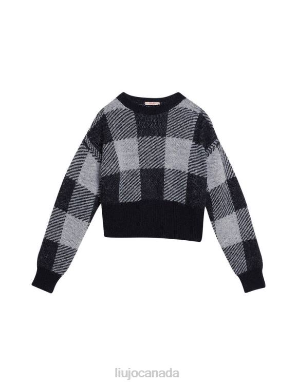 Clothing Liu Jo Wool Blend Check Sweater Kids F6063442