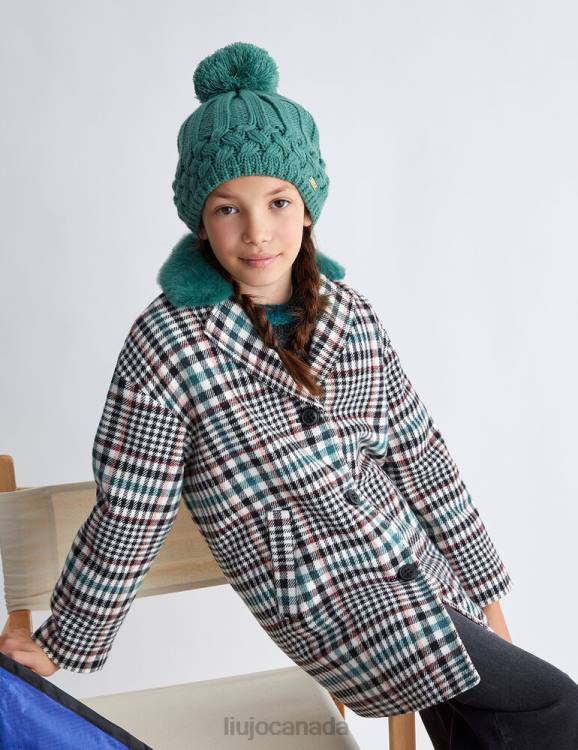 Clothing Liu Jo Wool Blend Check Coat Kids F6063317