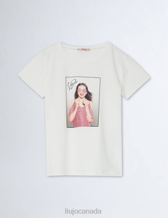 Clothing Liu Jo Printed T-Shirt With Rhinestones Kids F6063380