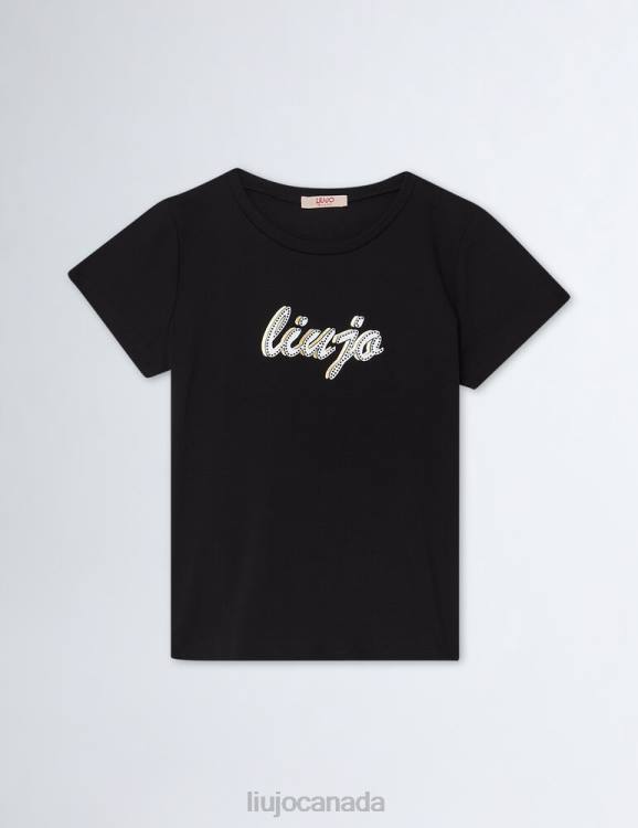 Clothing Liu Jo T-Shirt With Logo And Gemstones Kids F6063361