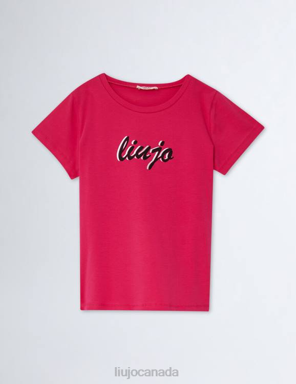 Clothing Liu Jo T-Shirt With Logo And Gemstones Kids F6063384