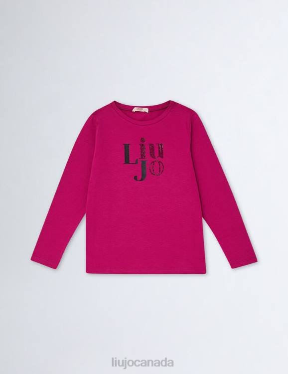 Clothing Liu Jo T-Shirt With Logo And Gemstones Kids F6063402