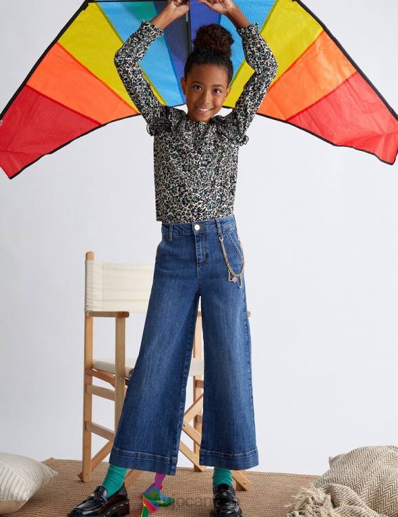 Clothing Liu Jo Flared Jeans With Chain Kids F6063379