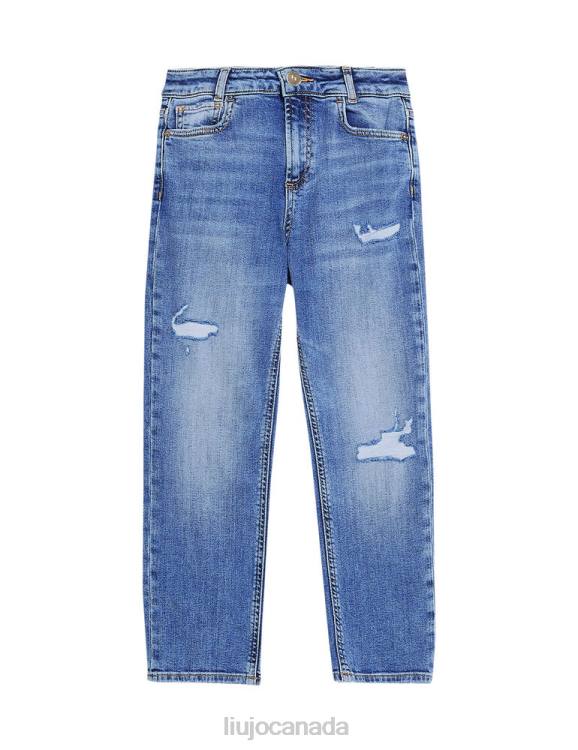 Clothing Liu Jo Used Denim Jeans With Destroyed Details Kids F6063472