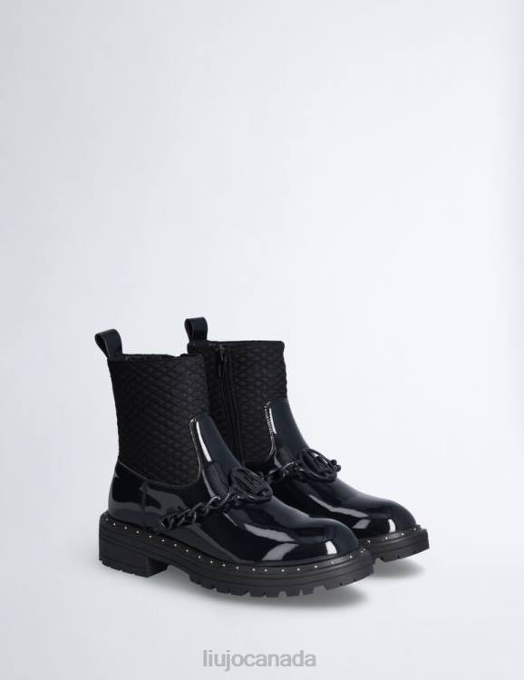 Shoes Liu Jo Combat Boots With Logo Chain Kids F6063301