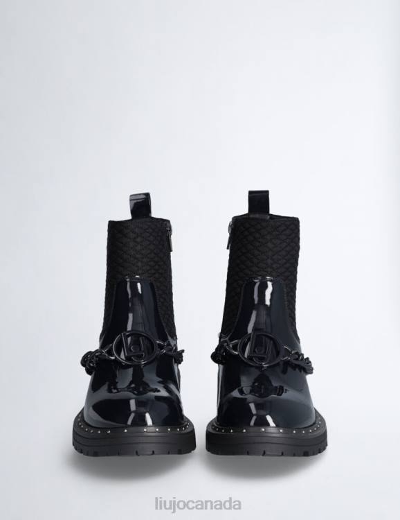 Shoes Liu Jo Combat Boots With Logo Chain Kids F6063301