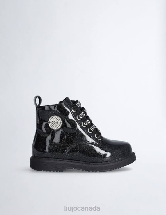 Shoes Liu Jo Glitter Patent Leather Combat Boots Kids F6063271