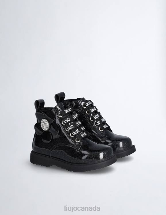 Shoes Liu Jo Glitter Patent Leather Combat Boots Kids F6063271