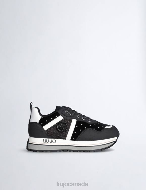 Shoes Liu Jo Velvet Polka-Dot Sneakers Kids F6063277