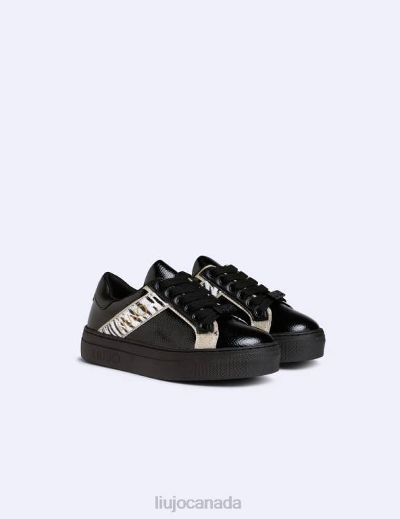 Shoes Liu Jo Sneakers With Glitter And Zebra-Print Kids F6063405