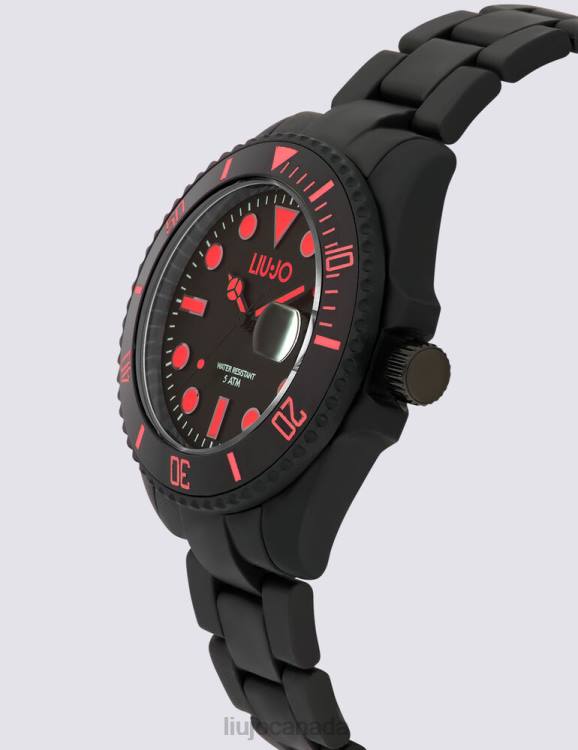 Accessories Liu Jo Black Bioceramic Watch Men F6063181