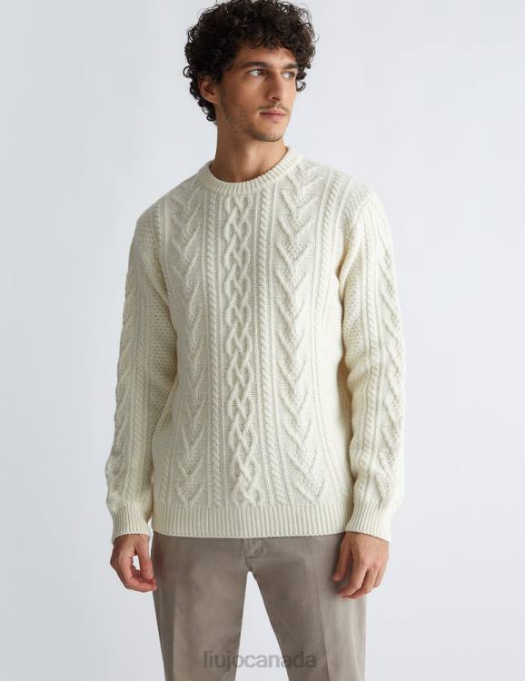 Clothing Liu Jo Wool Cable Knit Sweater Men F6063051