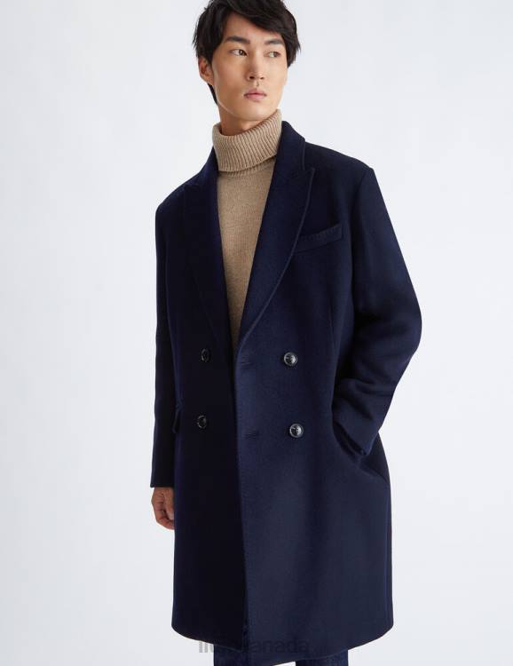 Clothing Liu Jo Double-Breasted Wool Coat Men F6062972