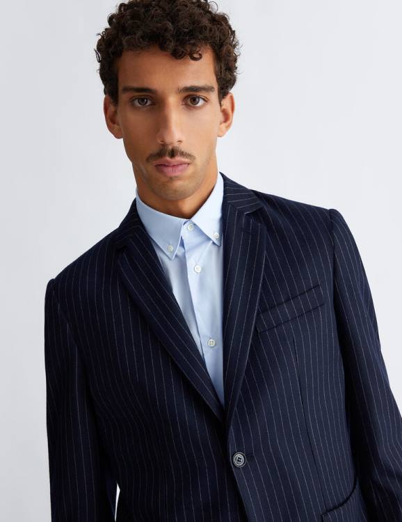 Clothing Liu Jo Pin Striped Regular Fit Blazer Men F6063061