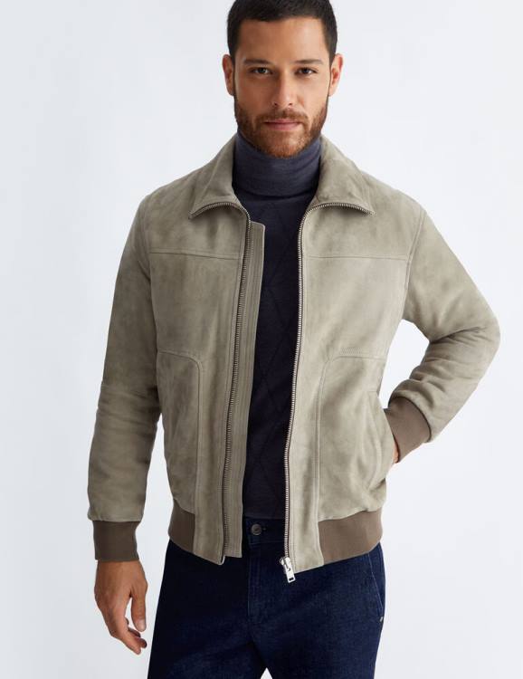 Clothing Liu Jo Suede Bomber Jacket Men F6063087