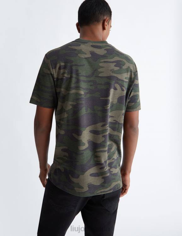 Clothing Liu Jo Camouflage T-Shirt With Logo Men F6062918