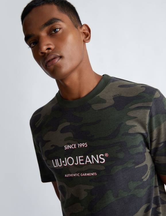 Clothing Liu Jo Camouflage T-Shirt With Logo Men F6062918