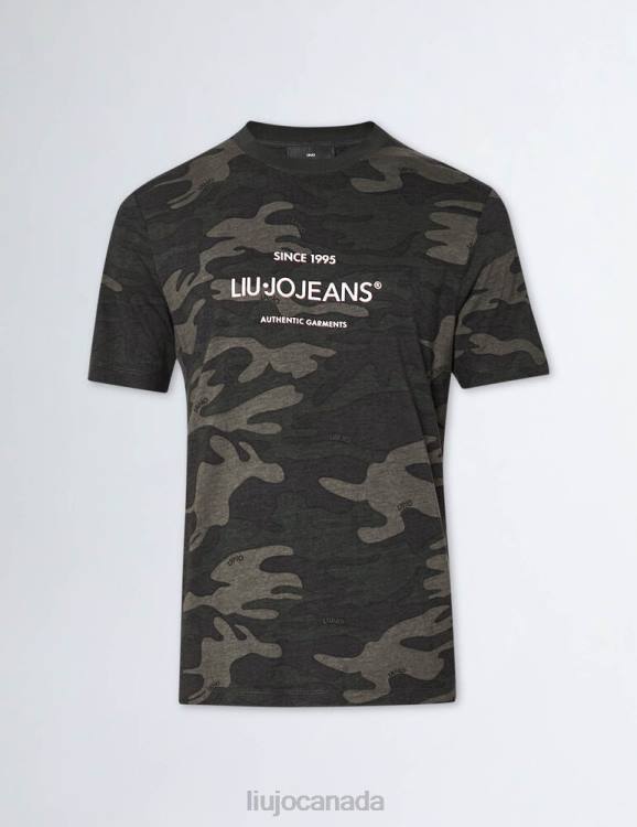 Clothing Liu Jo Camouflage T-Shirt With Logo Men F6062918