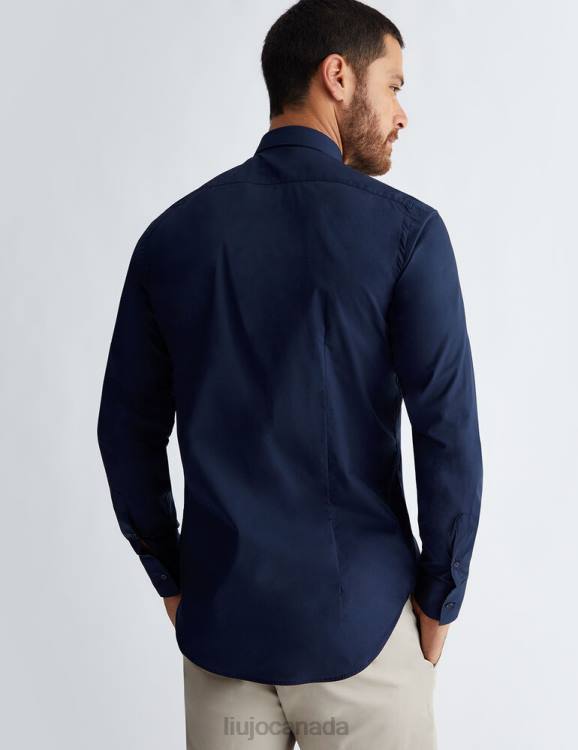 Clothing Liu Jo Dark Blue Slim-Fit Shirt Men F6062948