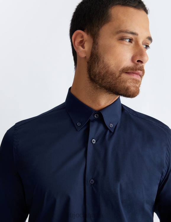 Clothing Liu Jo Dark Blue Slim-Fit Shirt Men F6062948