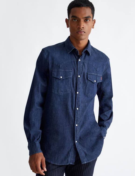 Clothing Liu Jo Regular-Fit Denim Shirt Men F6063070