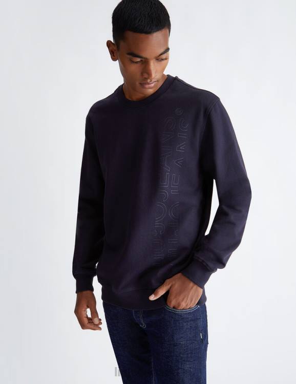 Clothing Liu Jo Blue Sweatshirt With Logo Men F6062922