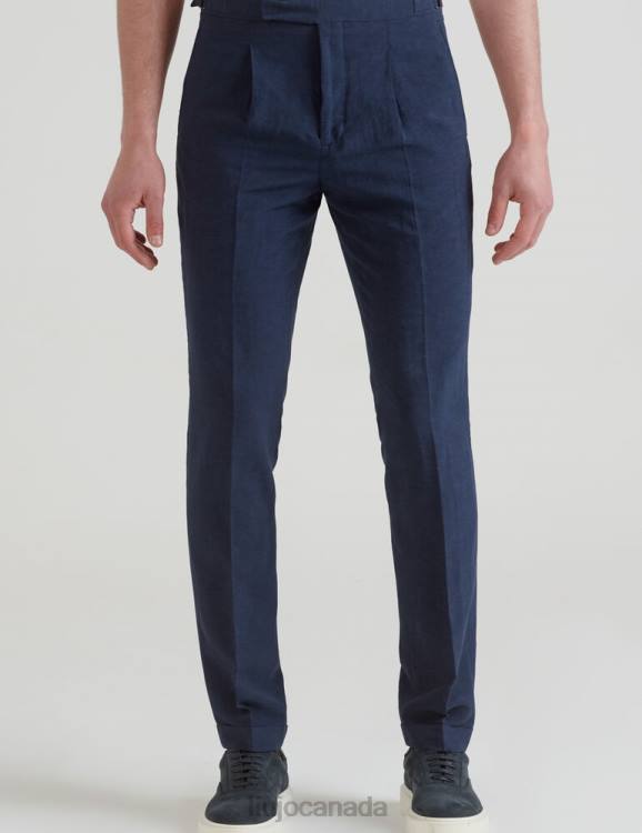 Clothing Liu Jo Cotton Linen Trousers With Darts Men F6063101