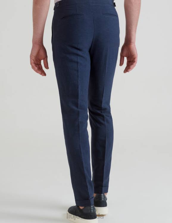 Clothing Liu Jo Cotton Linen Trousers With Darts Men F6063101