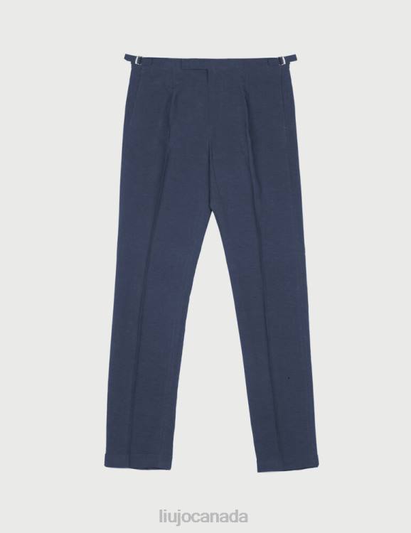 Clothing Liu Jo Cotton Linen Trousers With Darts Men F6063101