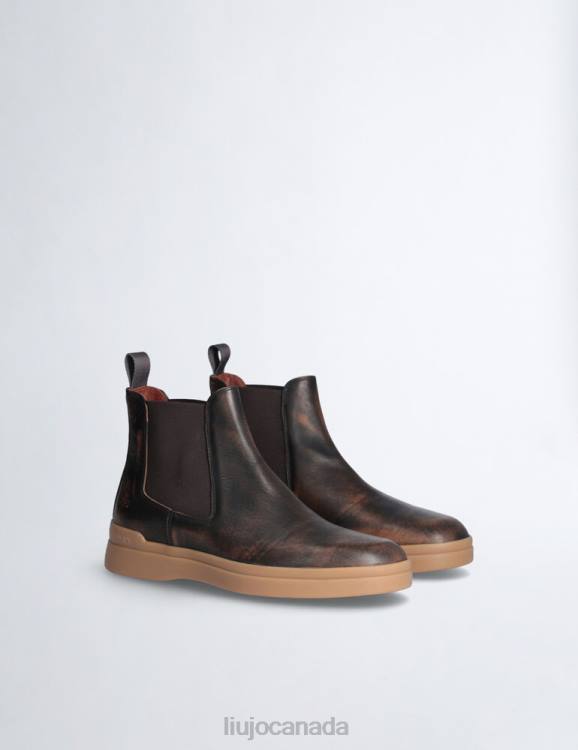 Shoes Liu Jo Brushed Leather Beatles Ankle Boots Men F6063146