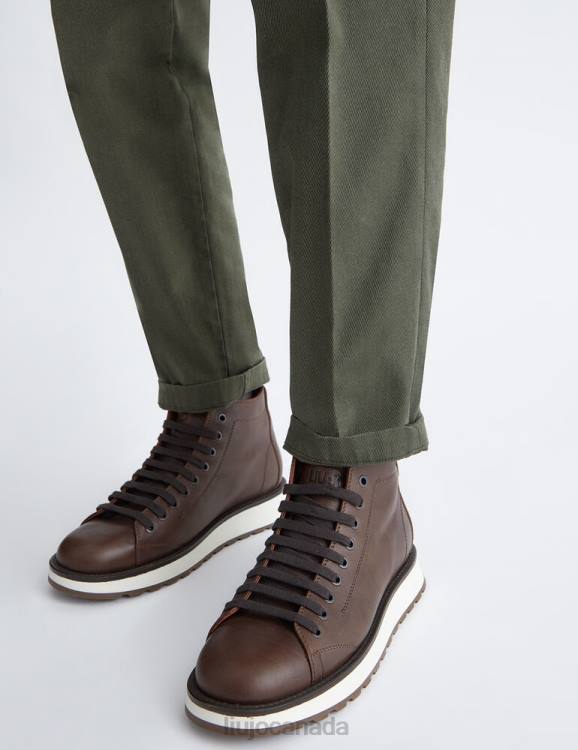 Shoes Liu Jo Leather Laced Ankle Boots Men F6063153