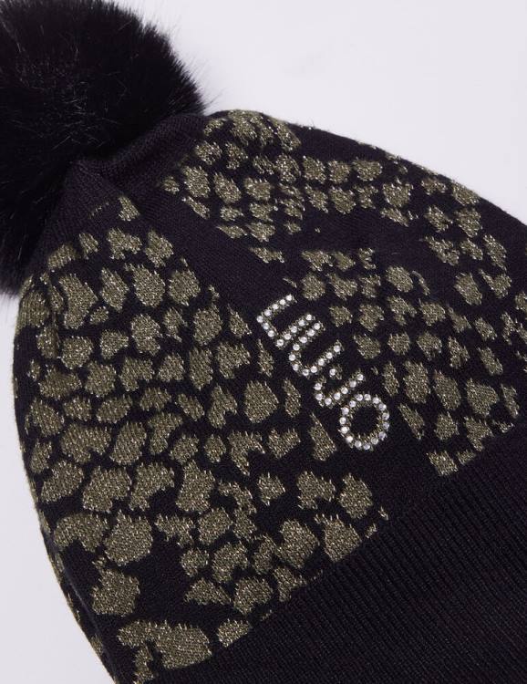 Accessories Liu Jo Jacquard Beanie With Pompom Women F606459