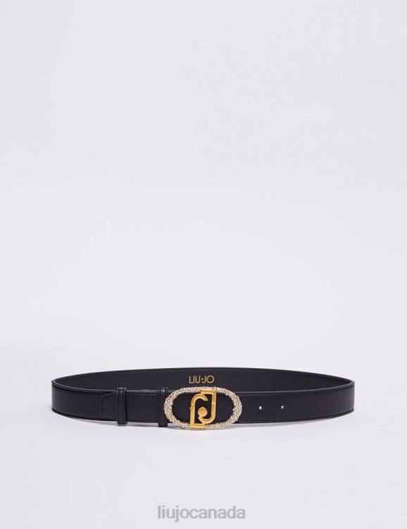 Accessories Liu Jo Belt With Logo Buckle And Gemstones Women F6062250