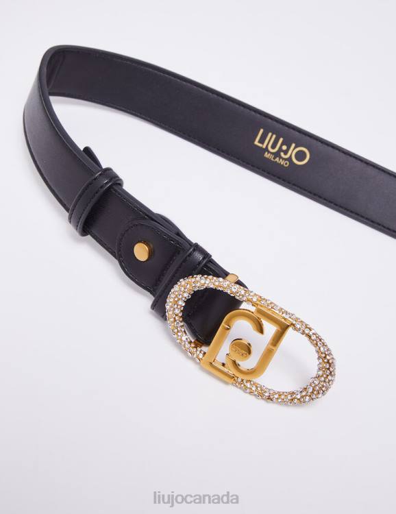Accessories Liu Jo Belt With Logo Buckle And Gemstones Women F6062250