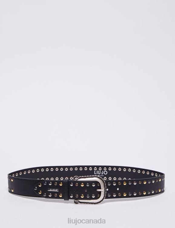 Accessories Liu Jo Black Belt With Studs Women F6062414