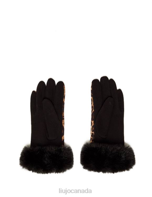 Accessories Liu Jo Animal-Print Jersey Gloves Women F6062816