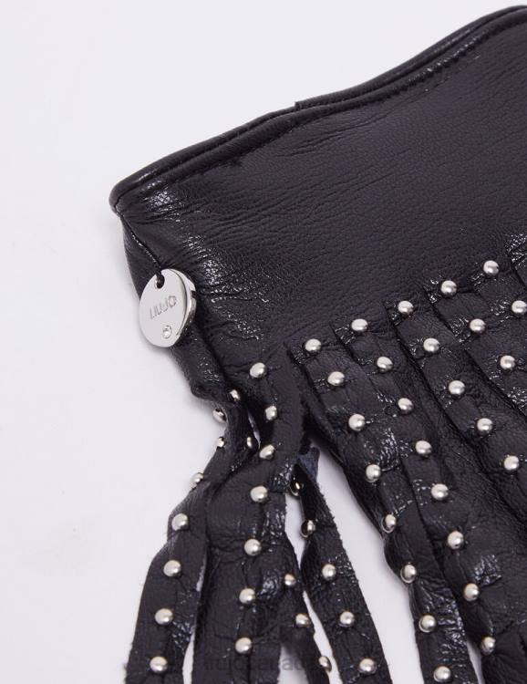 Accessories Liu Jo Black Gloves With Studs Women F6062374